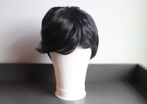 Dai Cloud Short Black Wig for Men Fluffy Layered Synthetic Hair Daily Use